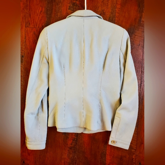 Worth Genuine leather Jacket baby blue - Picture 2 of 4